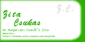 zita csukas business card